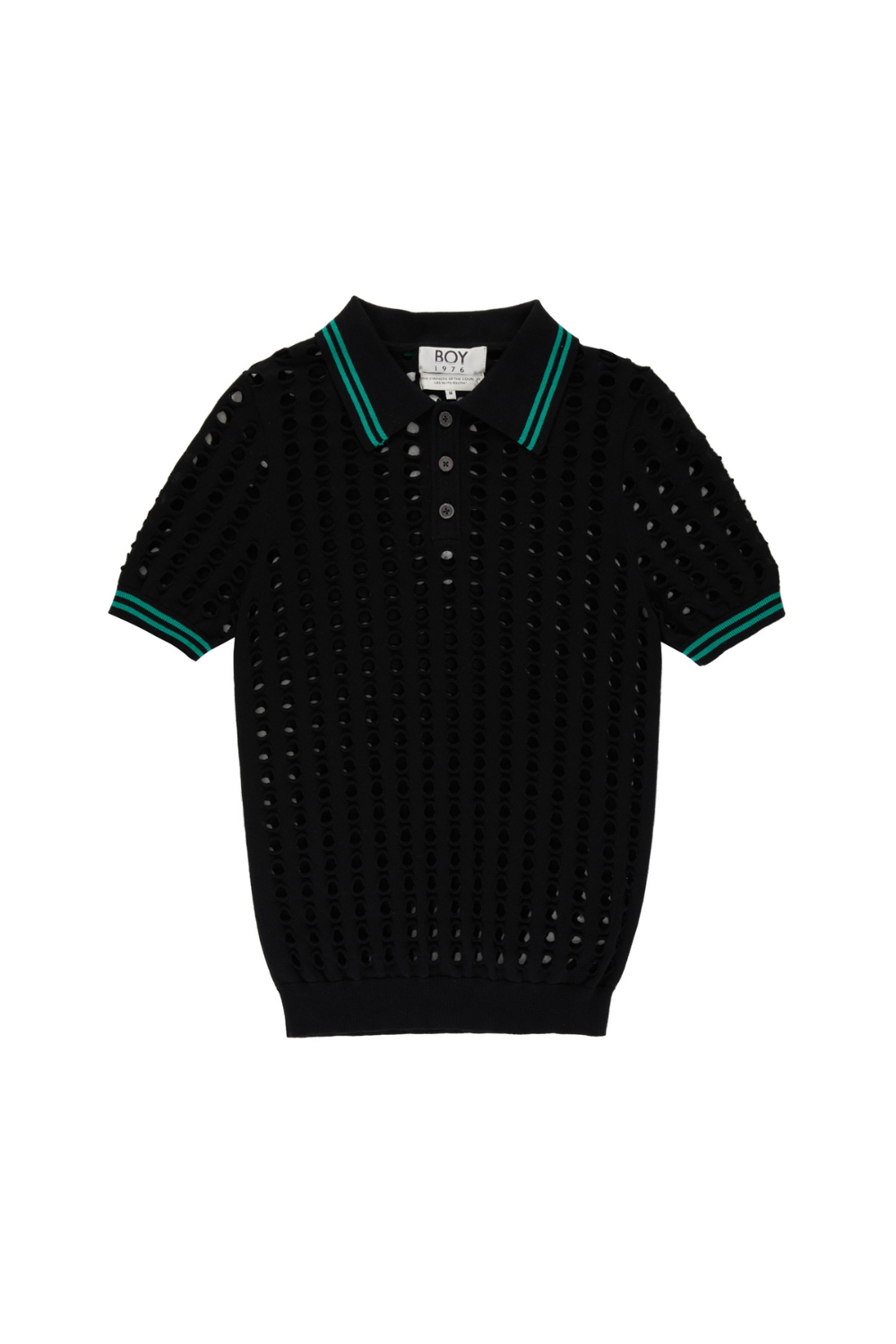 OPEN MESH KNITTED POLO T-SHIRT – BOY London