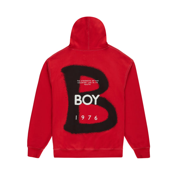 B IS FOR BOY HOODIE - MARS RED