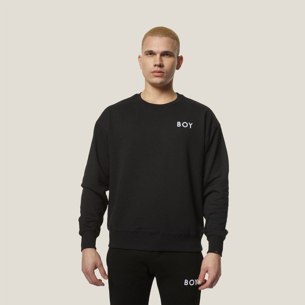 Model wearing Boy London Black sweatshirt