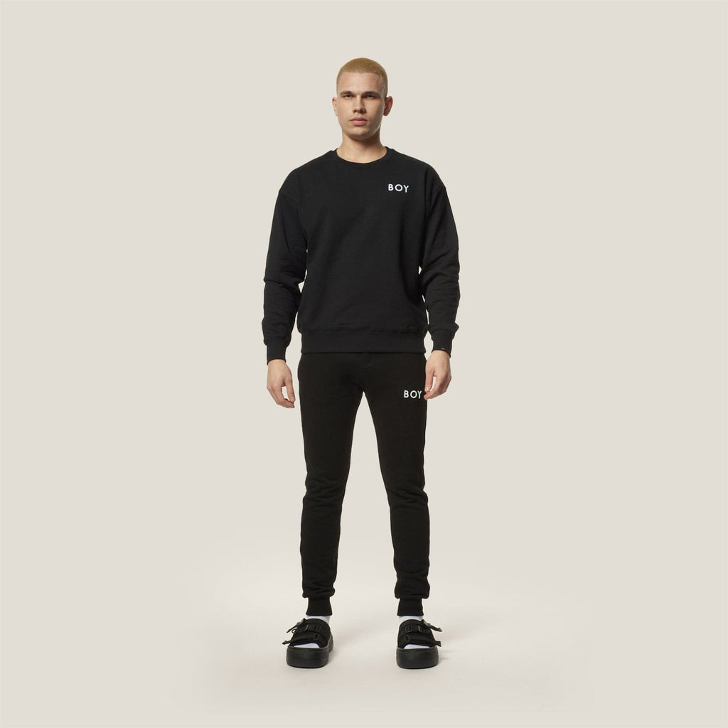 Model wearing Boy London Black sweatshirt