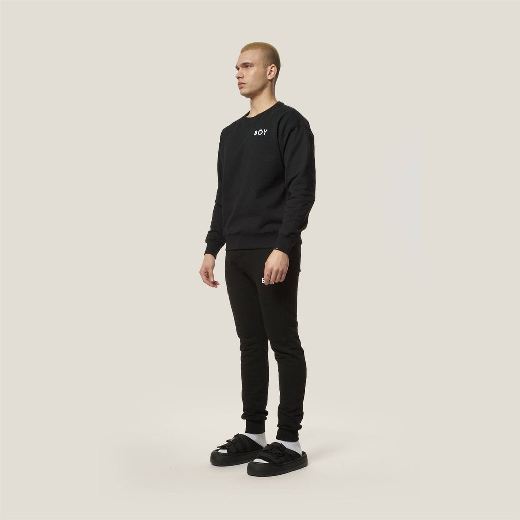 Model wearing Boy London Black sweatshirt