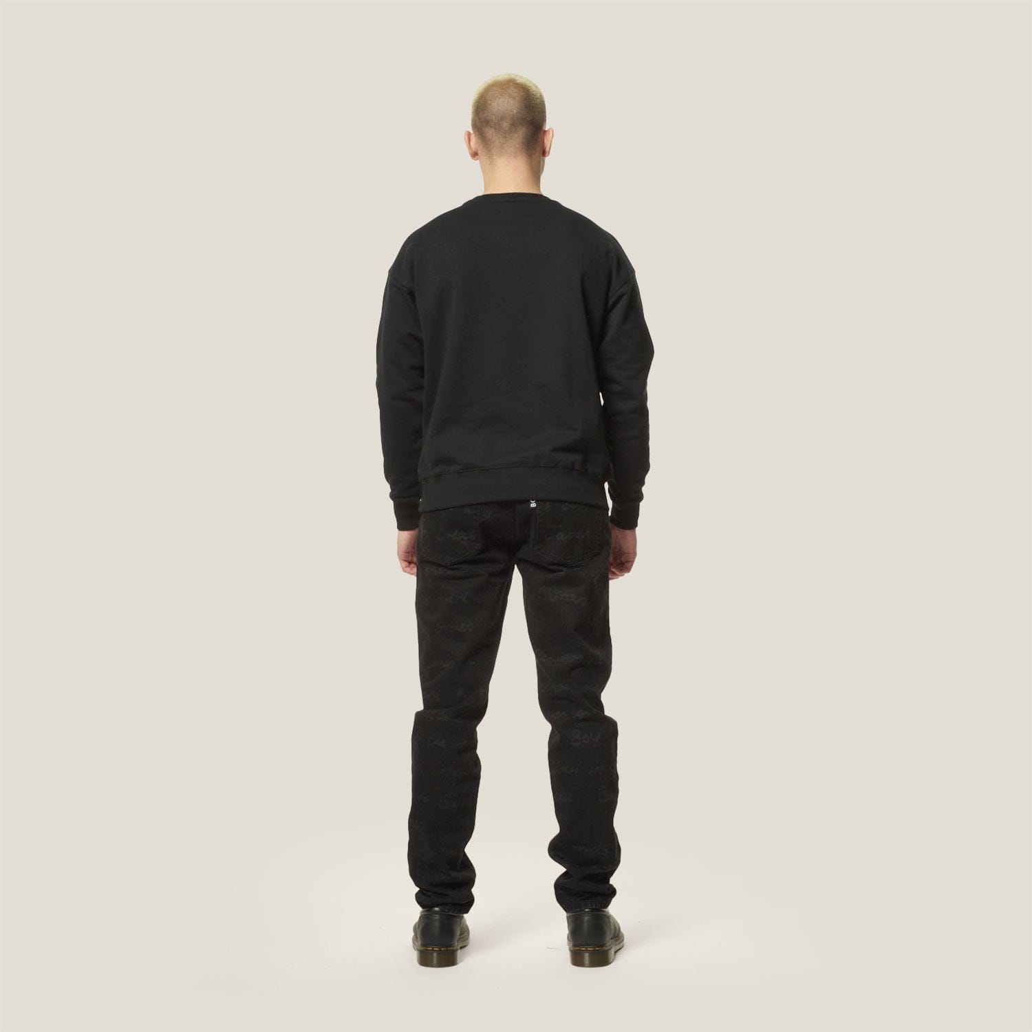 Model wearing Boy London Black sweatshirt