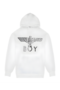 BOY London hoodie on white background