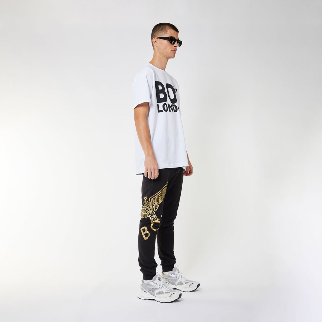 BOY EAGLE JOGGERS - BLACK/GOLD