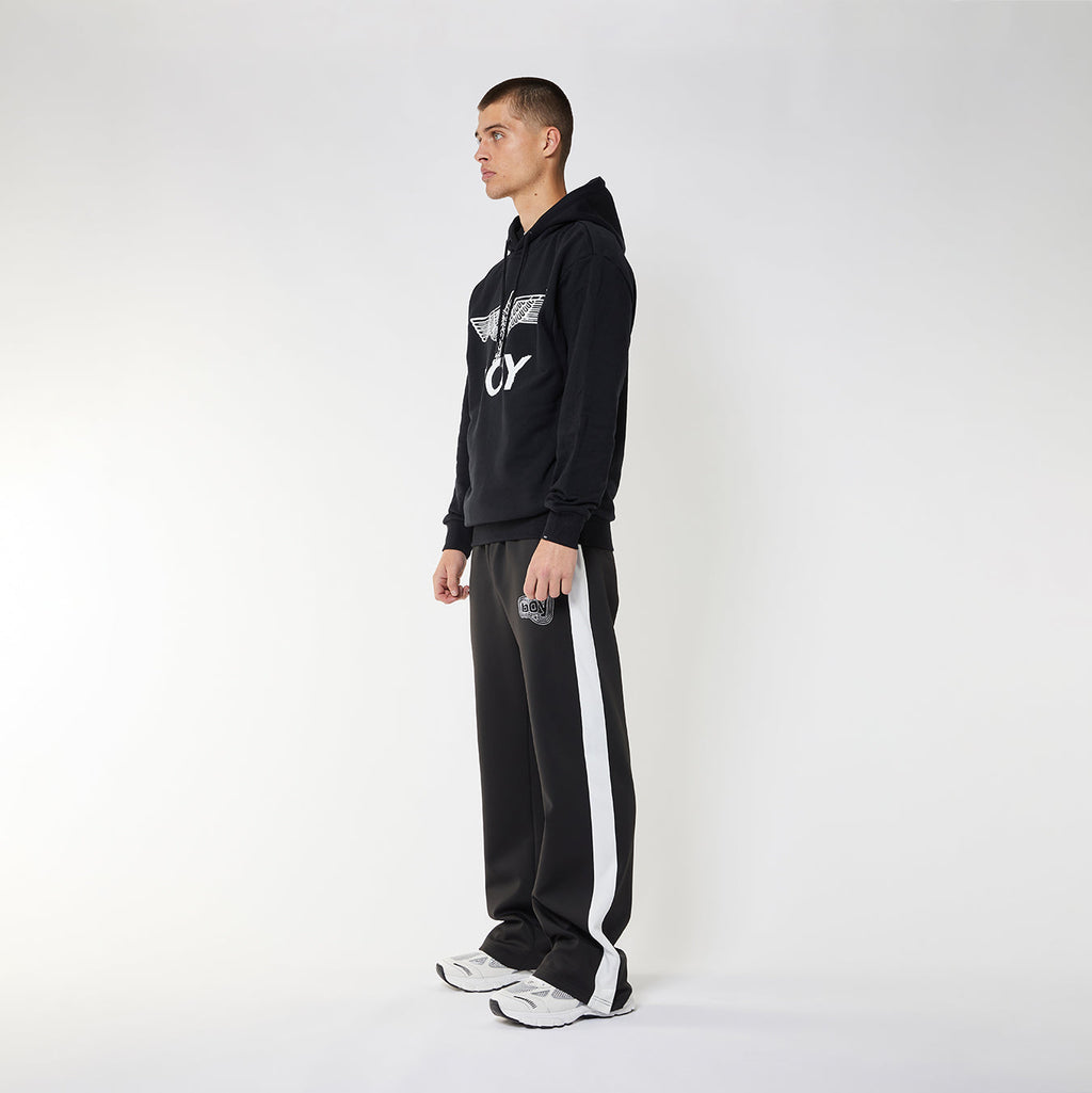 BOY EAGLE SCRIBBLE HOODIE - BLACK/WHITE