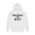 BOY EAGLE SCRIBBLE HOODIE WOMENS - WHITE/BLACK