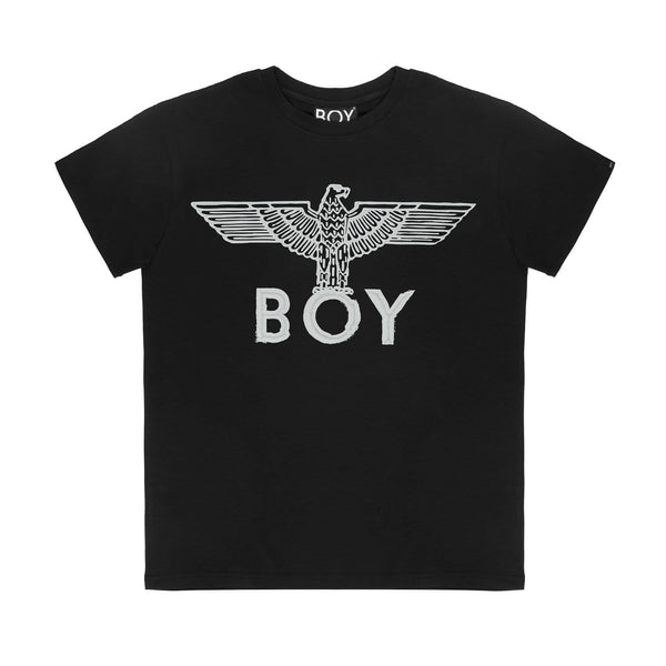 BOY EAGLE SCRIBBLE TEE - BLACK/WHITE
