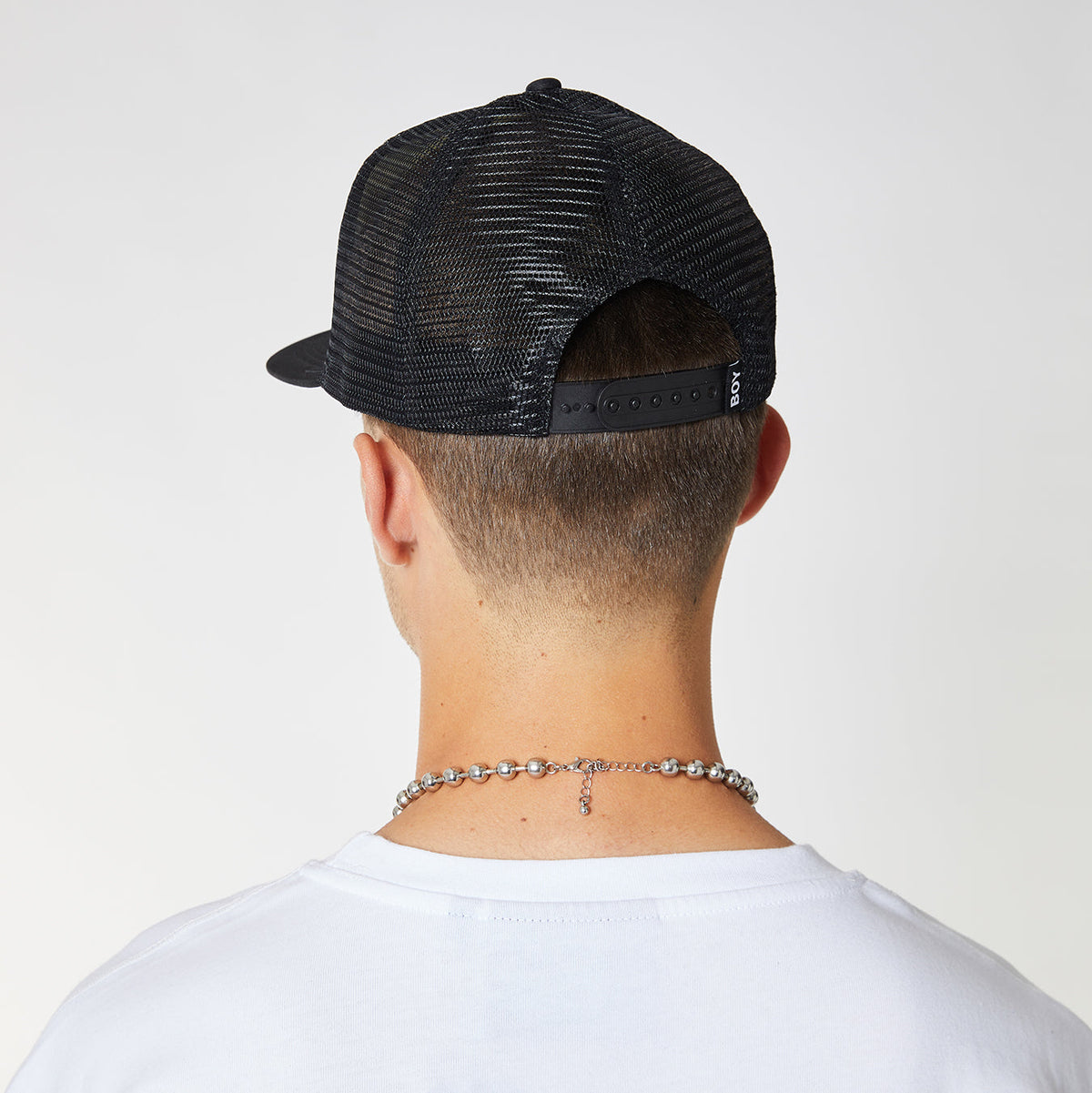 BOY LONDON MESH SNAPBACK - BLACK/WHITE
