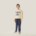 BOY QUADRUPLE KIDS HOODIE - OFF WHITE