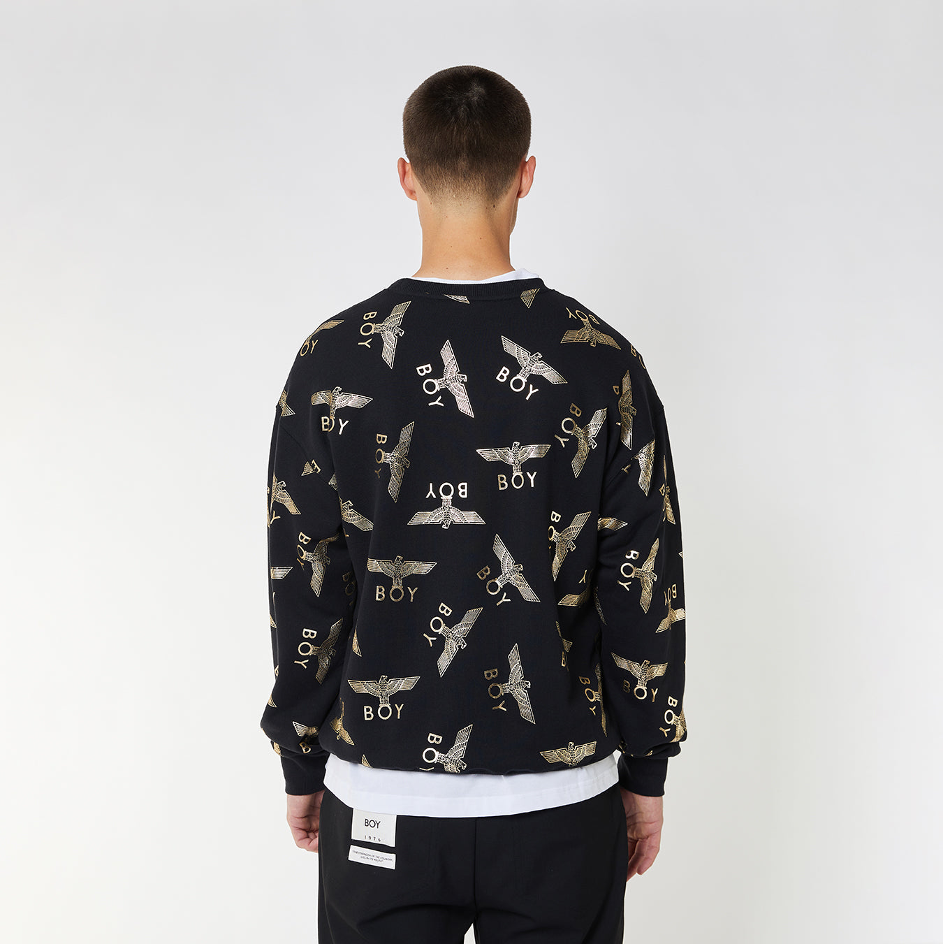 BOY REPEAT SWEATSHIRT - BLACK/GOLD