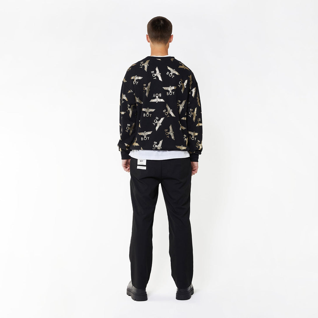 BOY REPEAT SWEATSHIRT - BLACK/GOLD