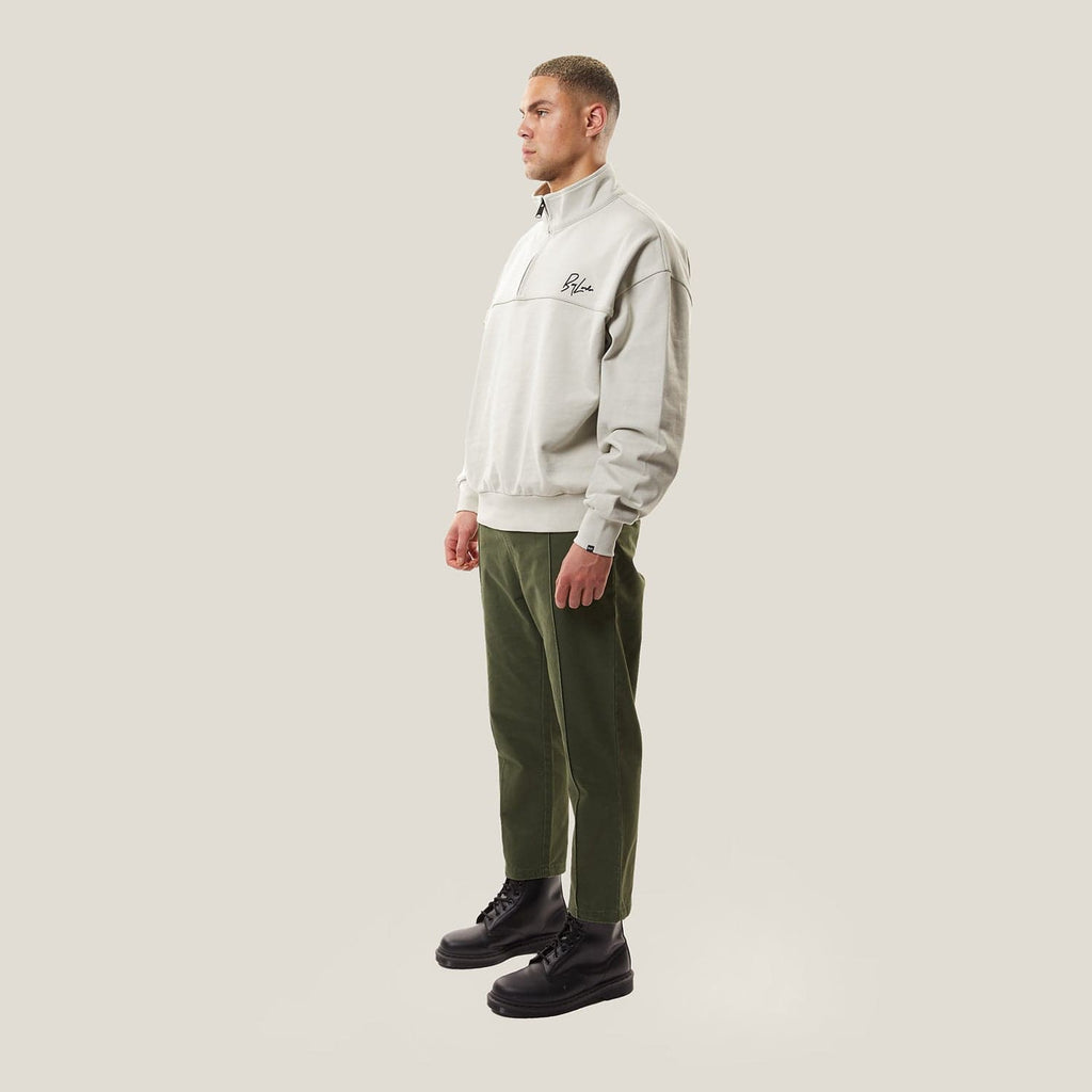 Model wearing BOY London sweat shirt on white background