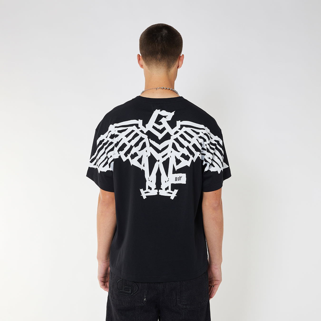 BOY TAPE EAGLE BACKPRINT TEE - BLACK | BOY-London.com – BOY BOY TAPE EAGLE BACKPRINT TEE - BLACK | BOY-London.com – BOY