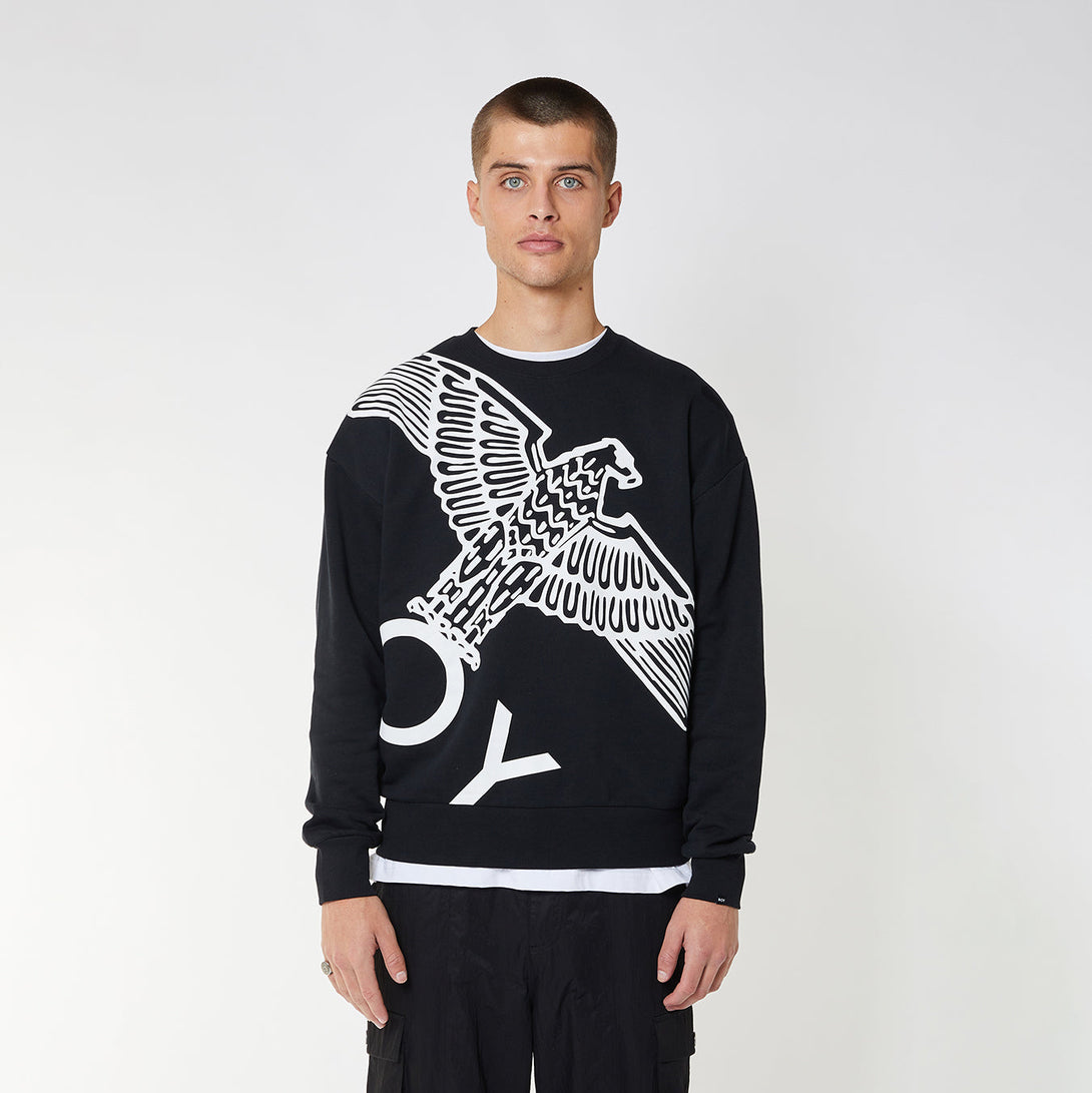 BOY WINGSPAN SWEATSHIRT - BLACK/WHITE