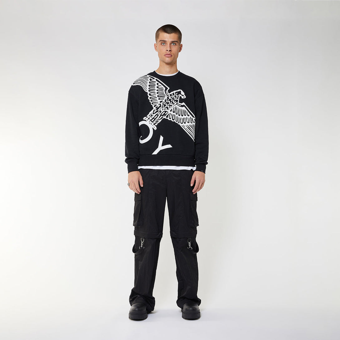 BOY WINGSPAN SWEATSHIRT - BLACK/WHITE