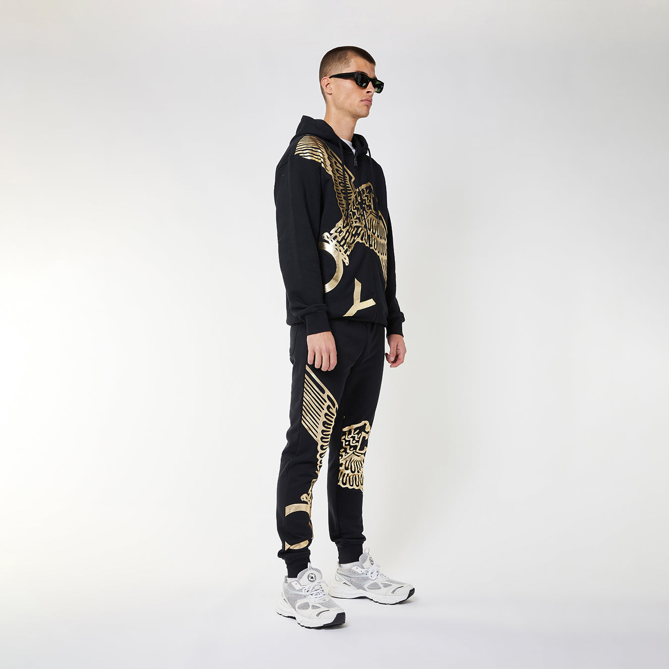 Black gold hoodie outlet