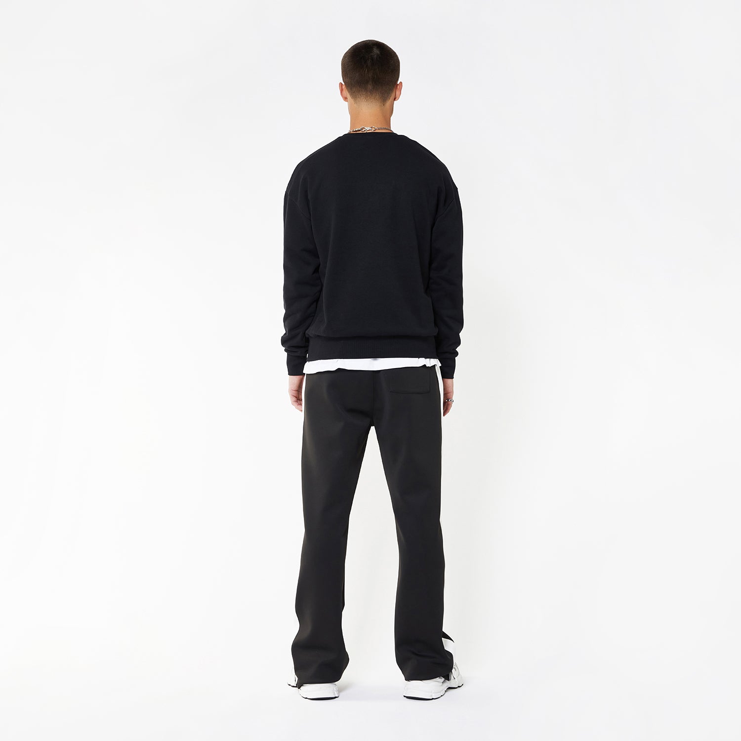 Black Boy London sweatshirt with 'BOY' and eagle design on a white background