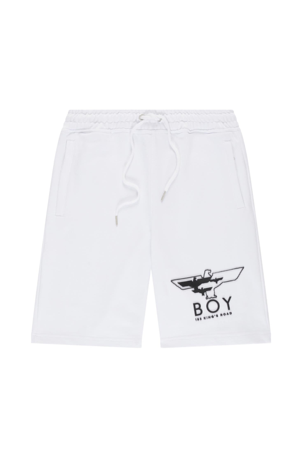 BOY London shorts on white background 