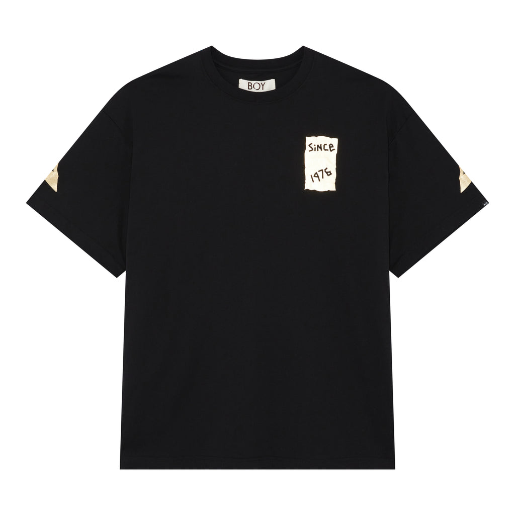 Black Boy London crew neck t-shirt with a large white eagle logo on the back.