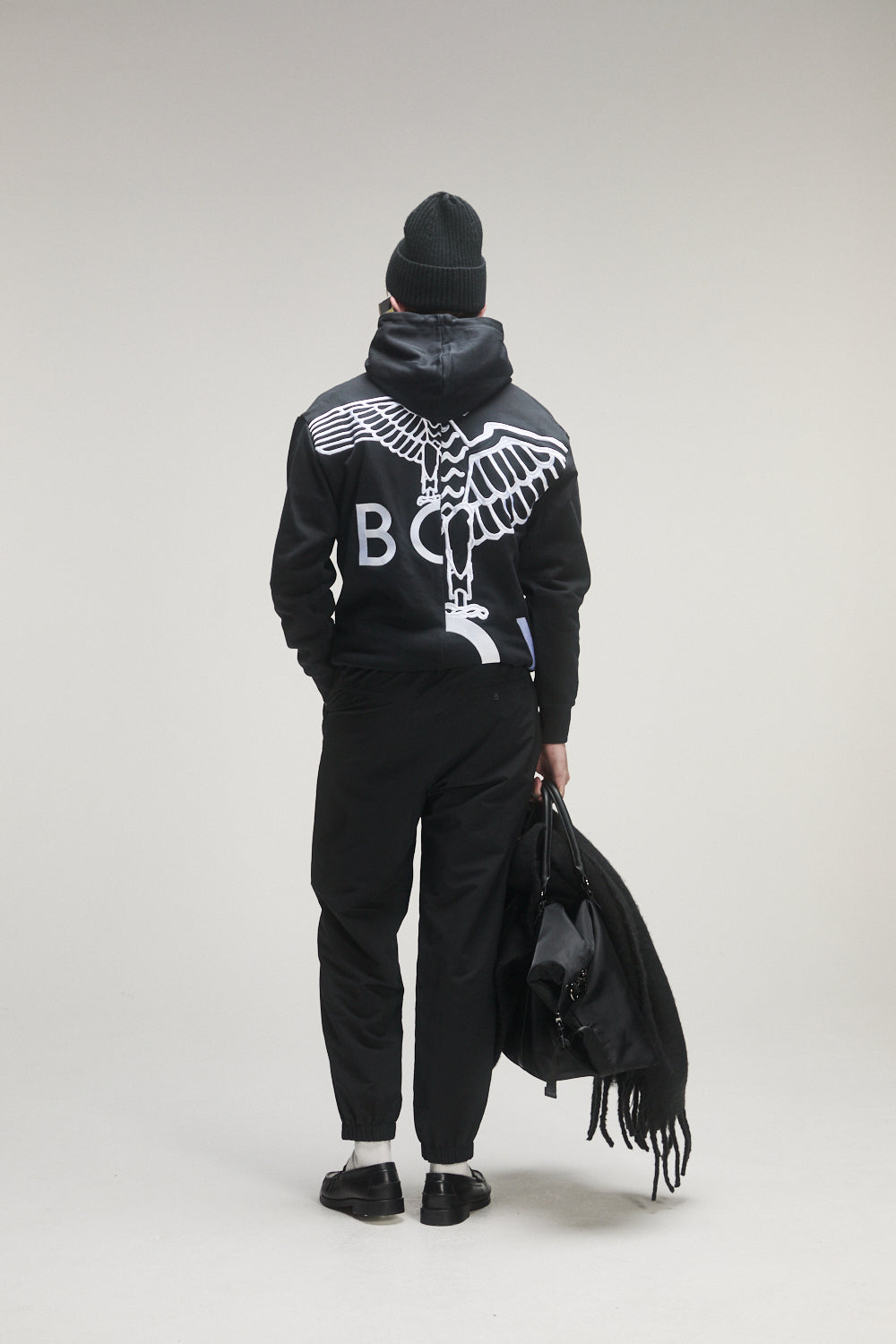 BOY EAGLE TYPO EMBROIDERY HOODIE