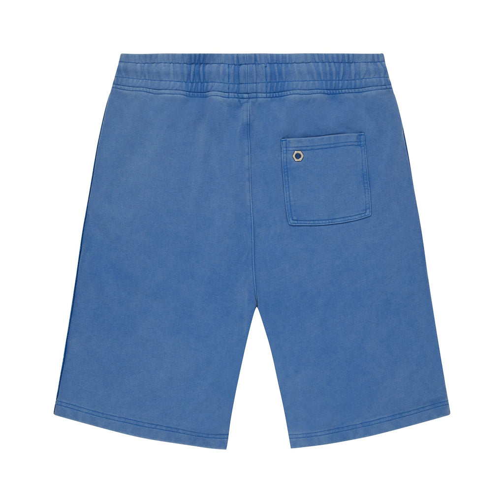 BOY London blue shorts on white background