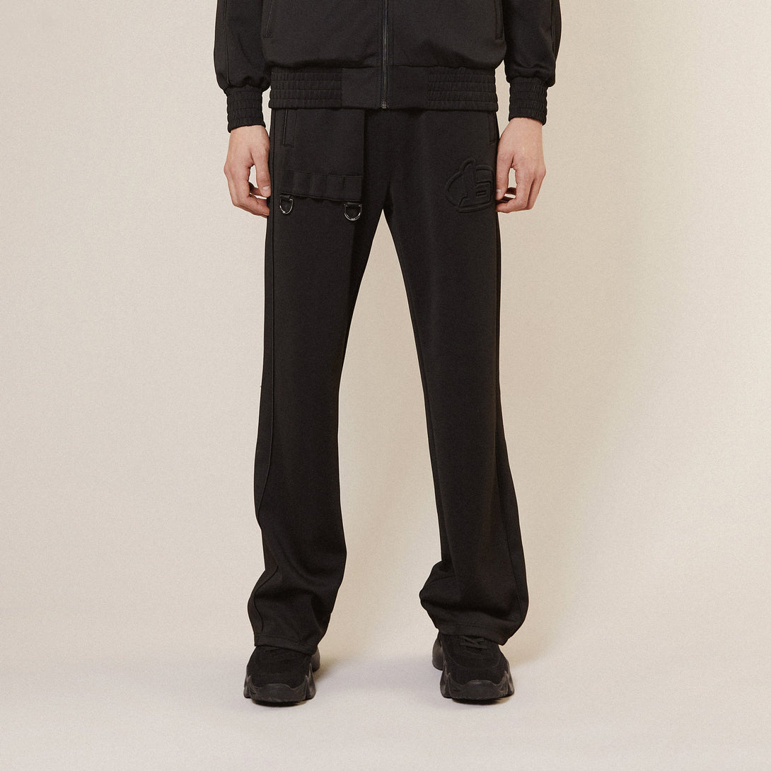 FUTURE BOY NYLON TRACK JOGGERS - BLACK