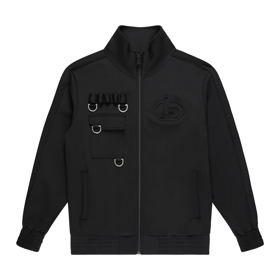 FUTURE BOY NYLON TRACK TOP - BLACK