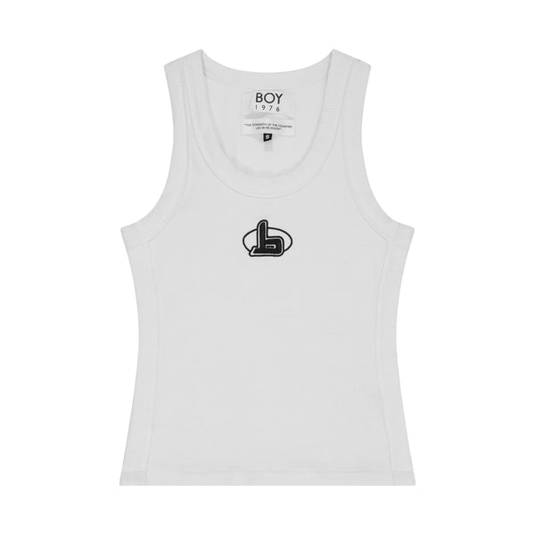 FUTURE BOY RACER BACK VEST - WHITE