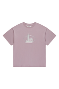 Pink BOY London t-shirt with a logo on a white background