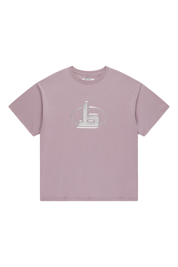 Pink BOY London t-shirt with a logo on a white background