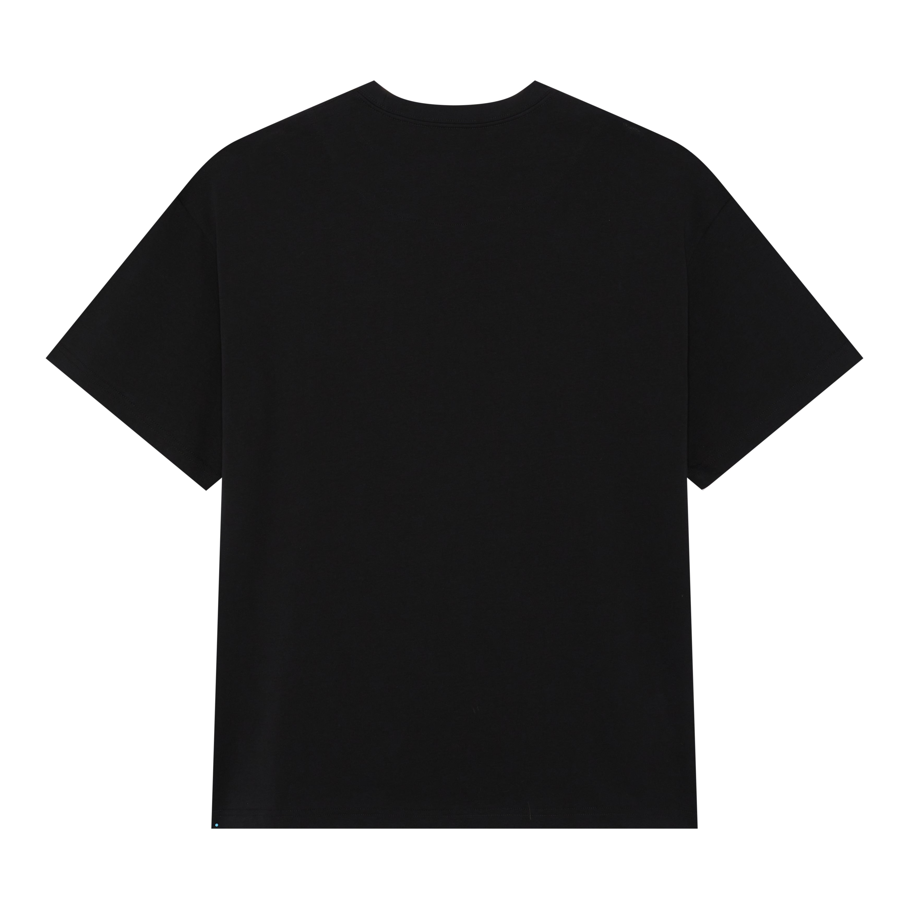 Black Boy London crew neck t-shirt with a graphic print of a character's face and the word 'BOY' on the front.