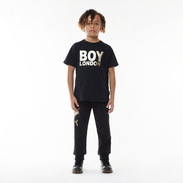 BOY LONDON KIDS T-SHIRT - BLACK/GOLD