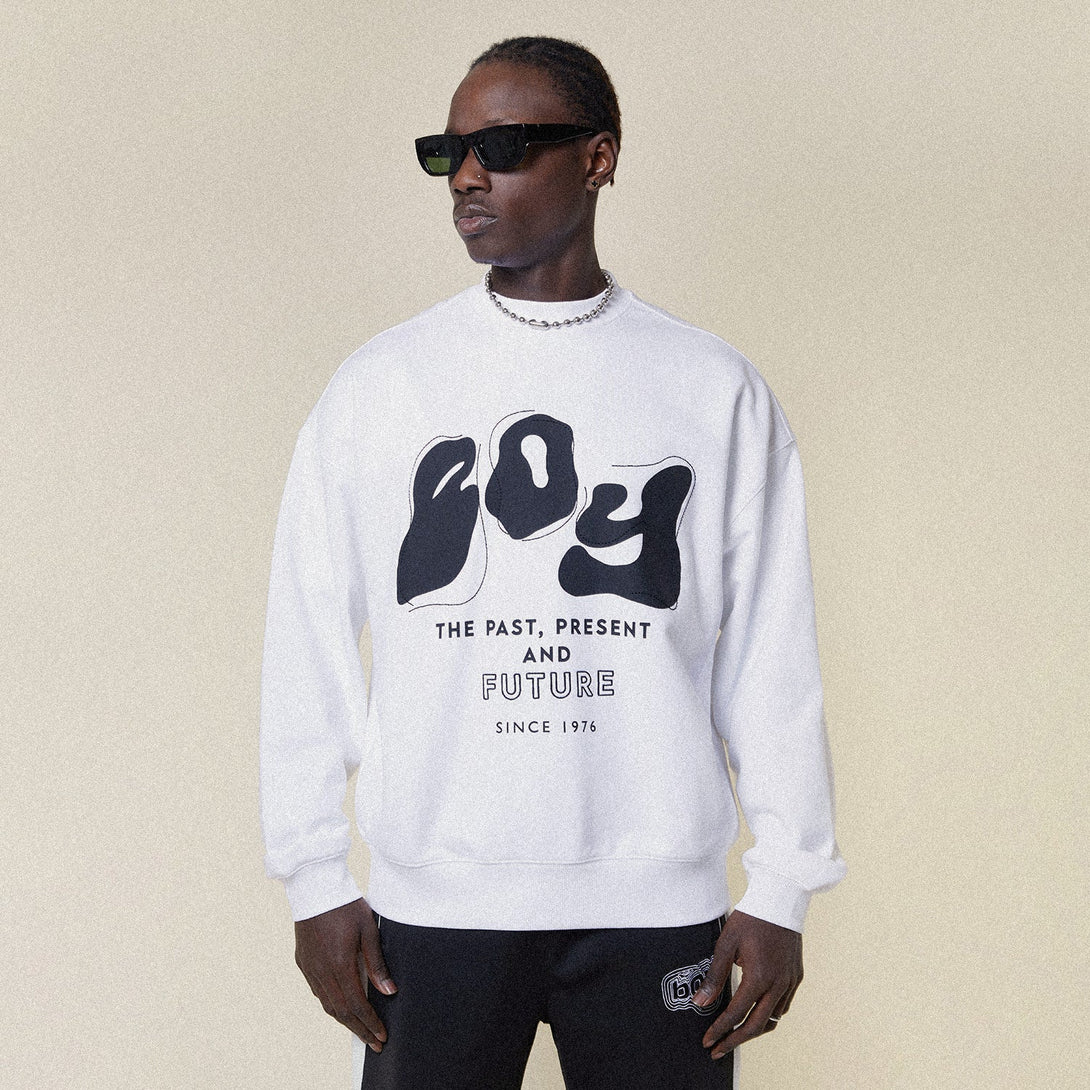 PAST, PRESENT, FUTURE BOY SWEAT - WHITE