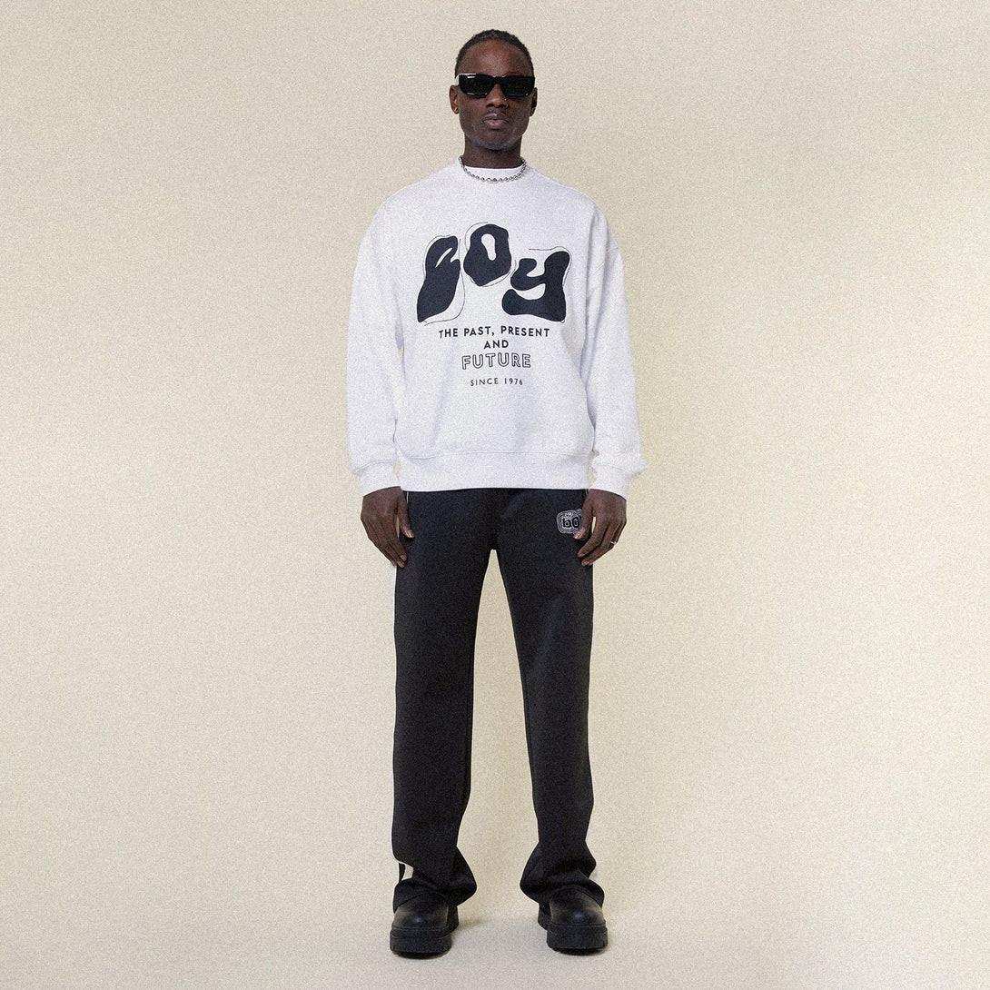 PAST, PRESENT, FUTURE BOY SWEAT - WHITE
