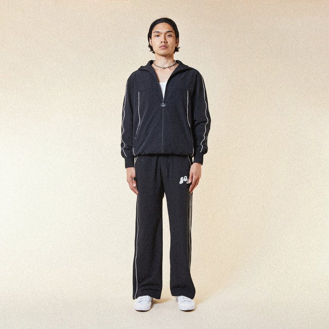 PAST, PRESENT, FUTURE BOY TRACK TOP - BLACK