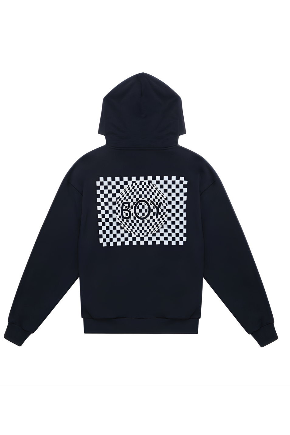 Boy London checkerboard hoodie black