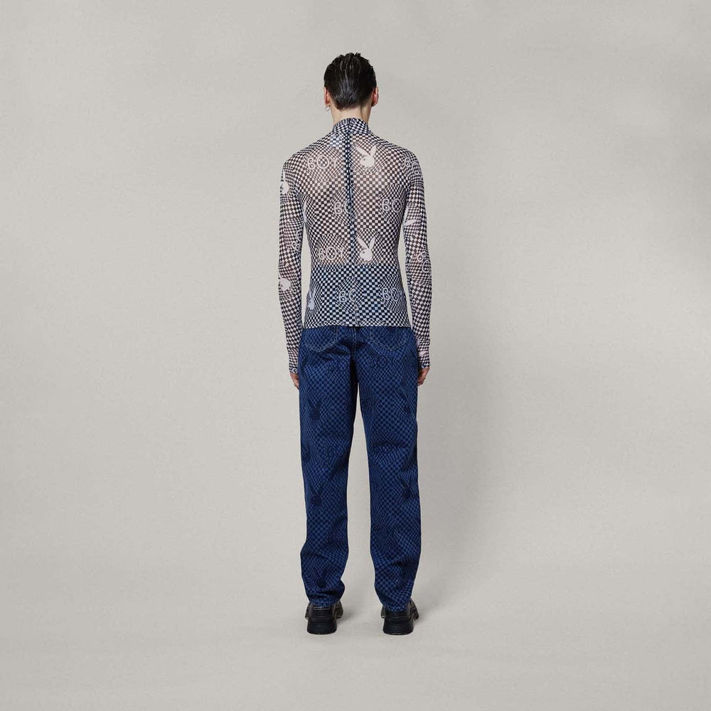 PLAYBOY X BOY CHECKERBOARD VORTEX MESH TOP – BOY London