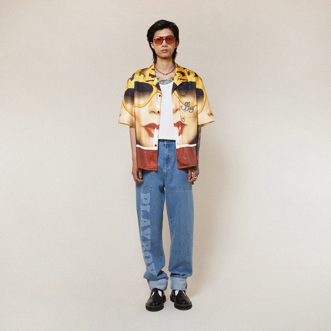 PLAYBOY X BOY COVER RESORT SHIRT - MULTI