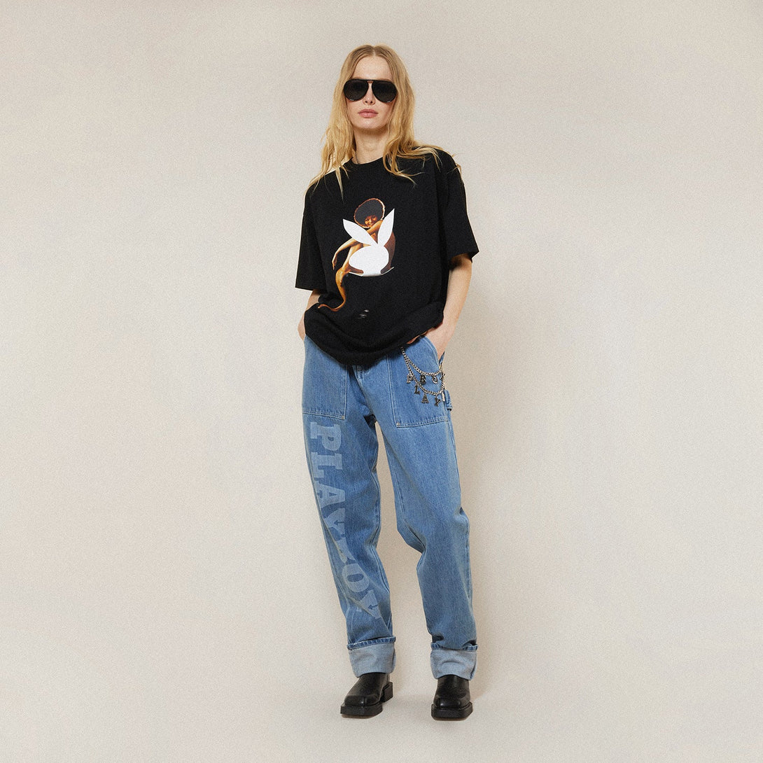 PLAYBOY X BOY HOT SEAT T-SHIRT - BLACK