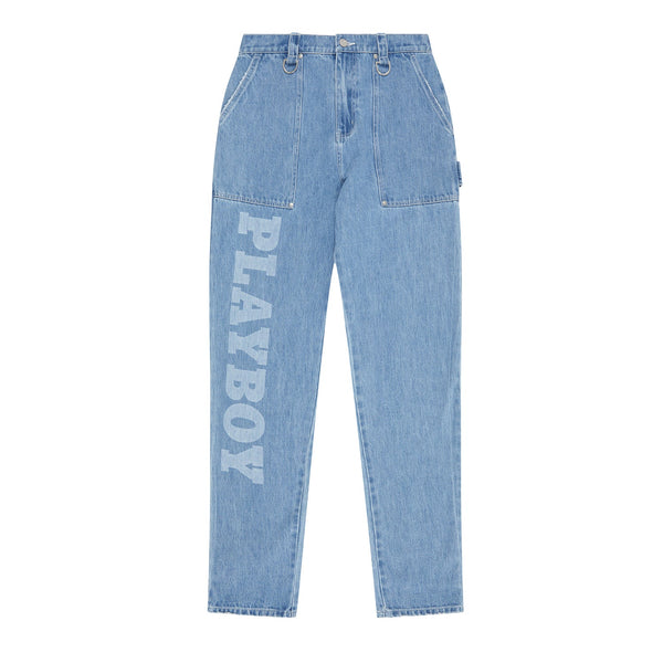 PLAYBOY X BOY JUMBO BUNNY DENIM JEANS - MID LIGHT WASH