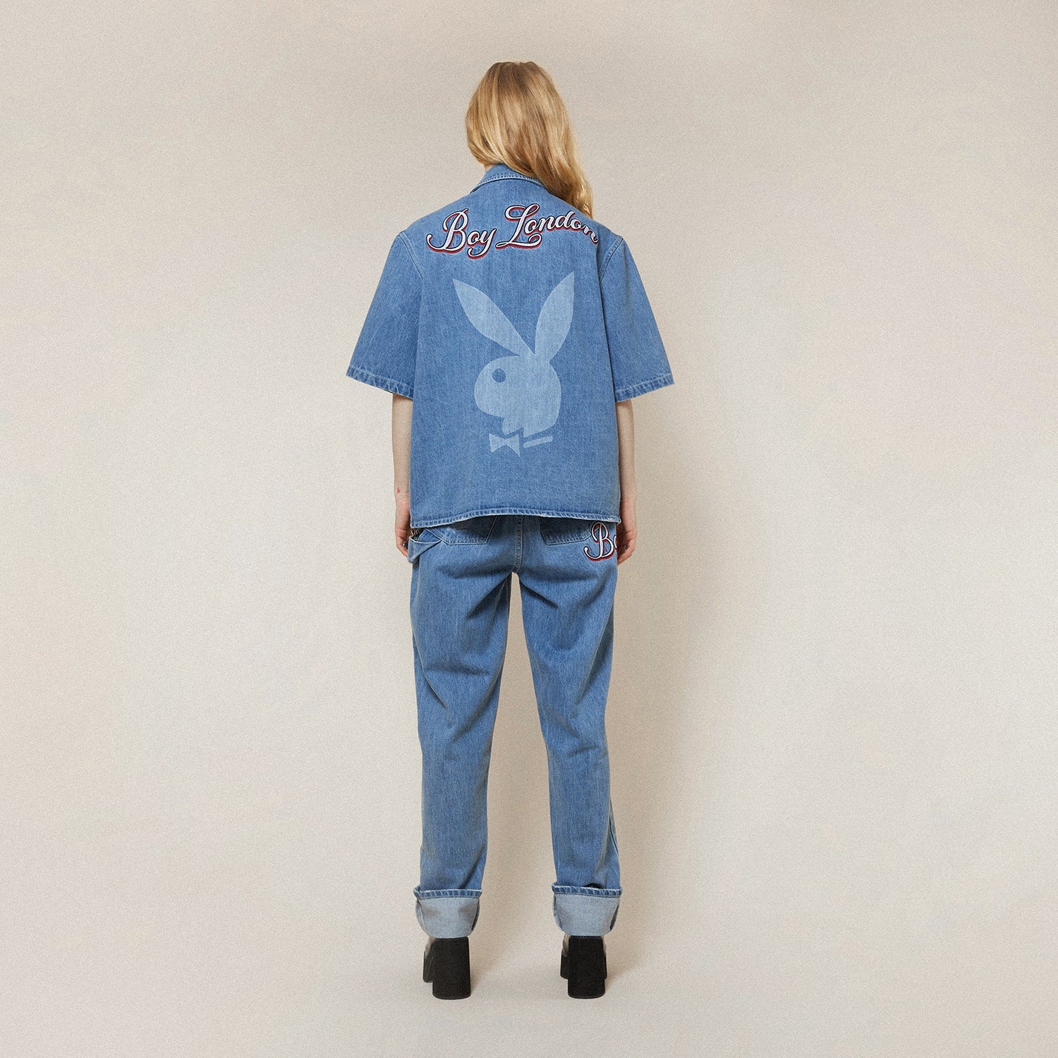 PLAYBOY X BOY JUMBO BUNNY DENIM SHIRT – BOY London