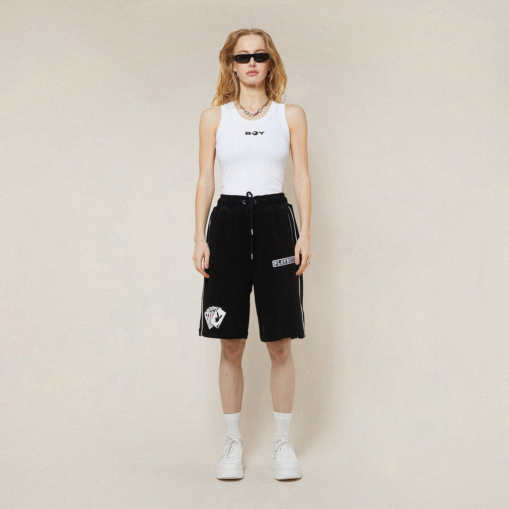 PLAYBOY X BOY LUCKY 8-BALL TANK TOP - WHITE