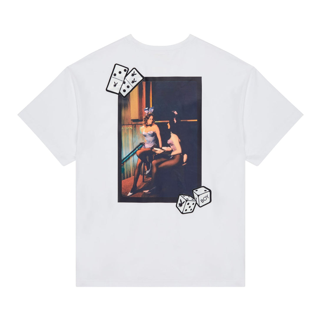 PLAYBOY X BOY PLAYMATE PLAYGROUND T-SHIRT - WHITE