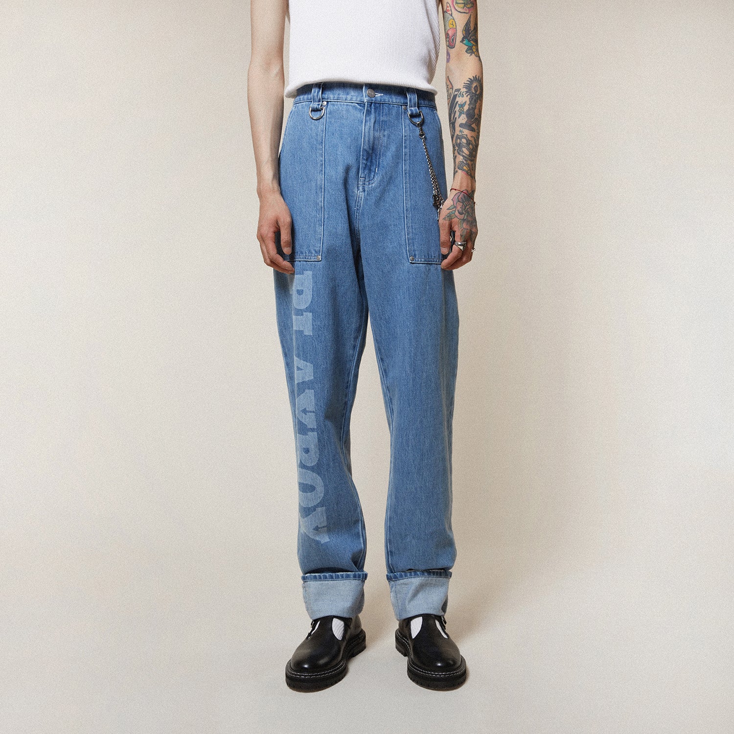 PLAYBOY X BOY JUMBO BUNNY DENIM JEANS – BOY London