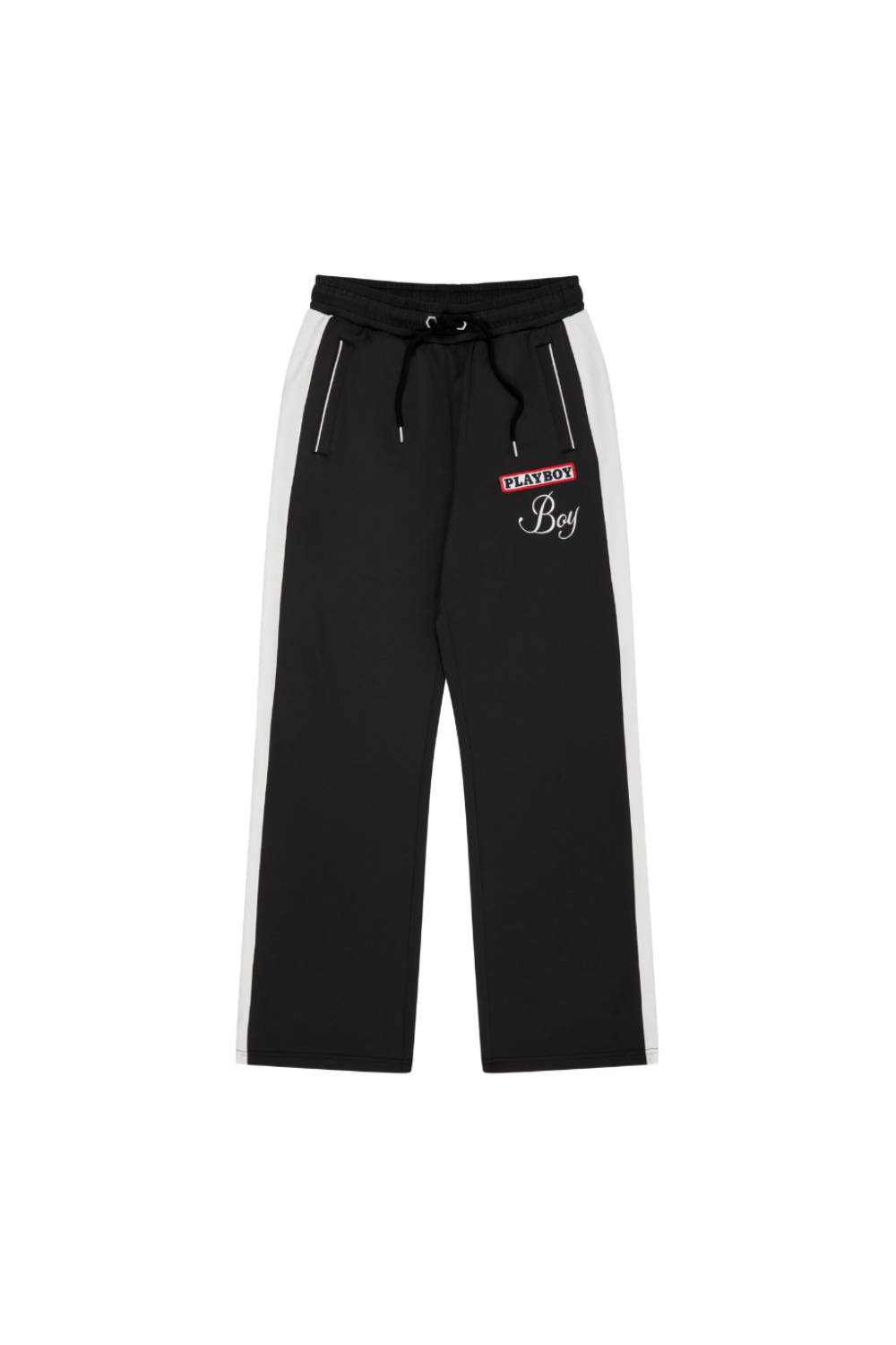 PLAYBOY X BOY JUMBO BUNNY TRACK PANT - BLACK/OFFWHITE