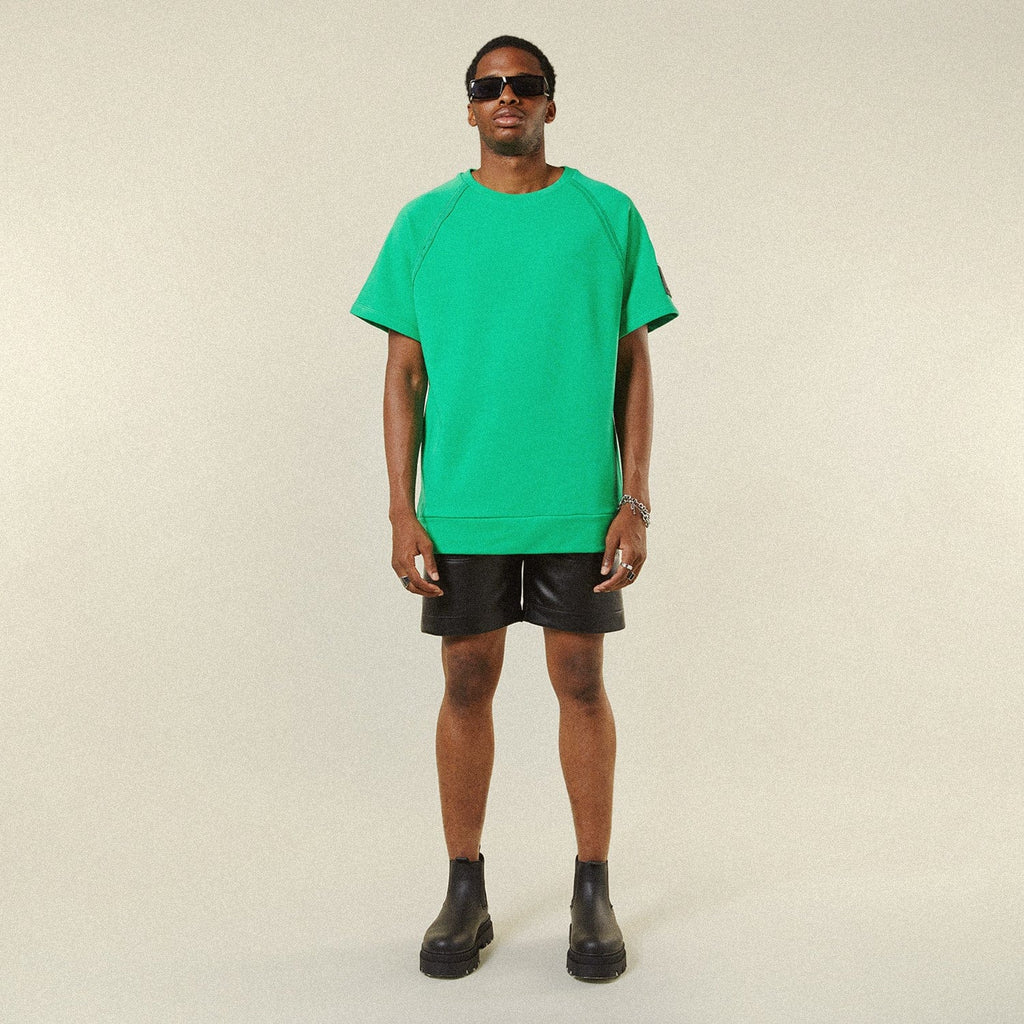 REVERSE SEAM OVERSIZED T-SHIRT - FERN GREEN