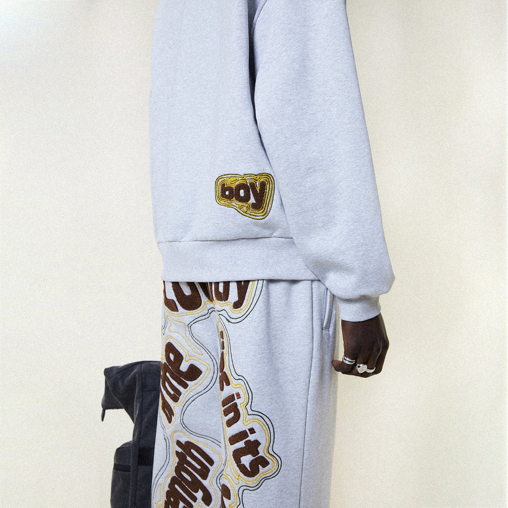 Male model wearing STRENGTH JOGGING PANT-JOGGERS-BOY London