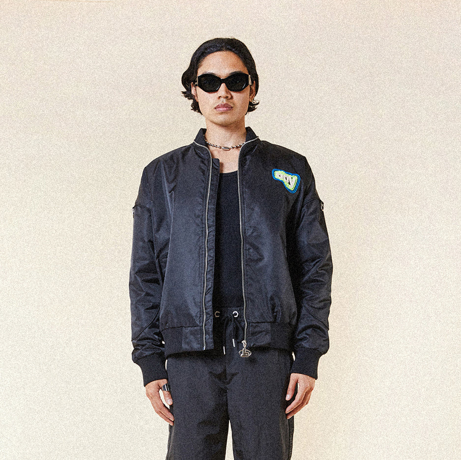 STRENGTH MA1 BOMBER JACKET - BLACK