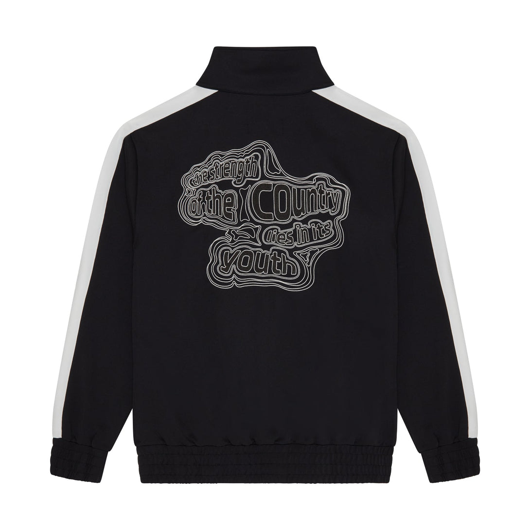 STRENGTH TRACK TOP - BLACK/WHITE