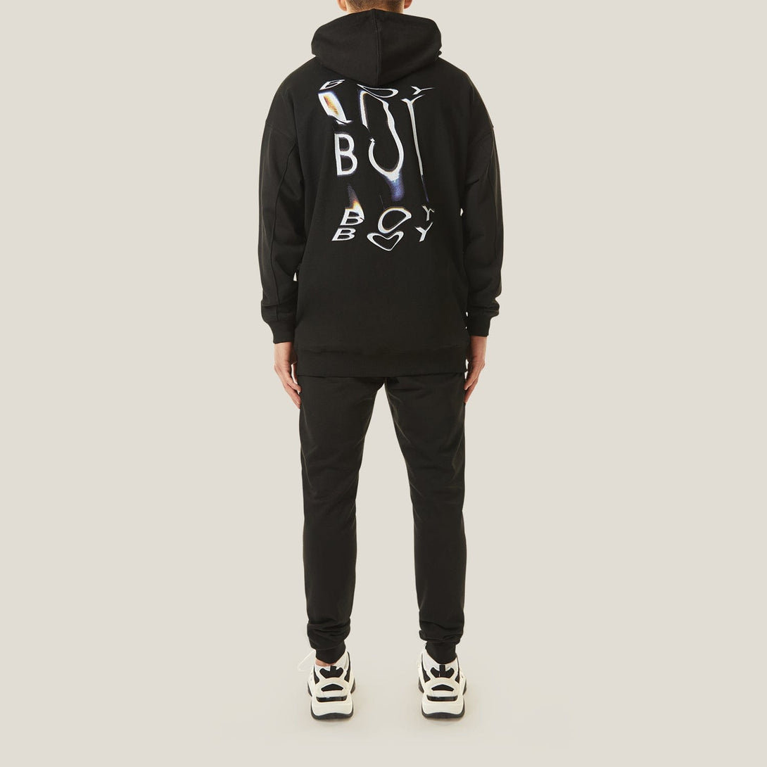 STRETCHED OUT HOODIE - BLACK